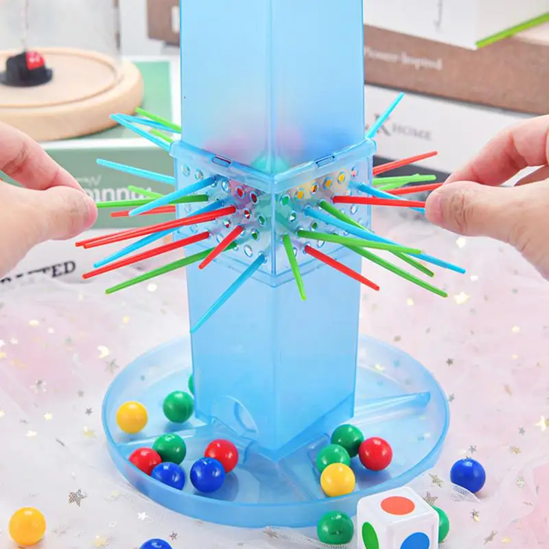 Sticks Board Game Stick Games For Kids With Pagoda-shaped Play Units Funny Stick Games For Children With Beads Sticks And Pagoda