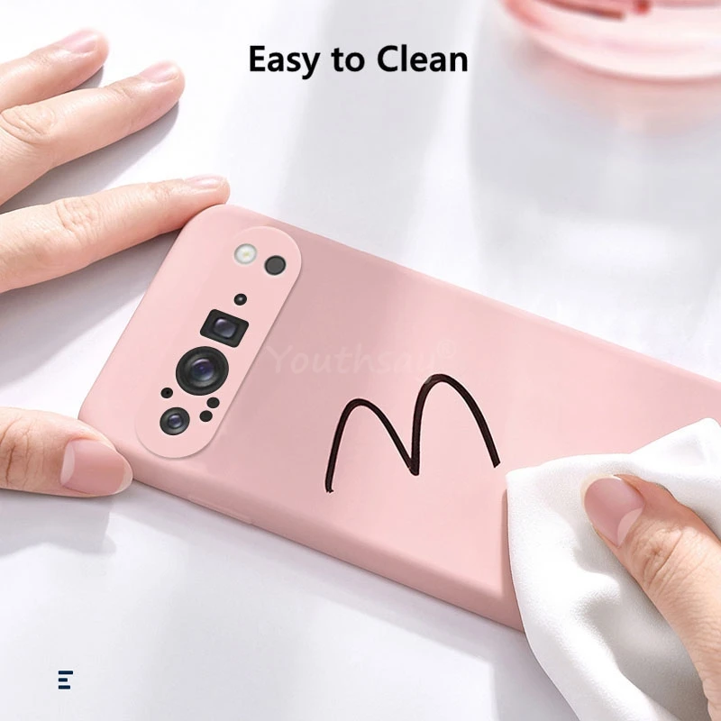 For Google Pixel 9 Pro Case Liquid Silicone Cover Pixel 9 Pro Cover TPU Soft Rubber Protector Phone Case Pixel 9 Pro XL Cover