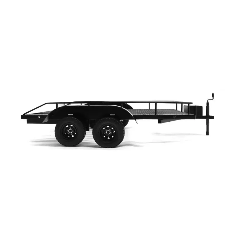 1pcs Simulation Biaxial Metal Trailer Suit for 1/10 RC Crawler Car Traxxas TRX4 SCX6/10 Accessories