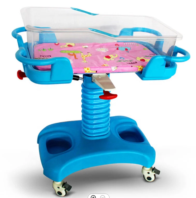 New Born Baby Bed With Wheels Height and Angle Adjustable ABS  Baby bed for hospital