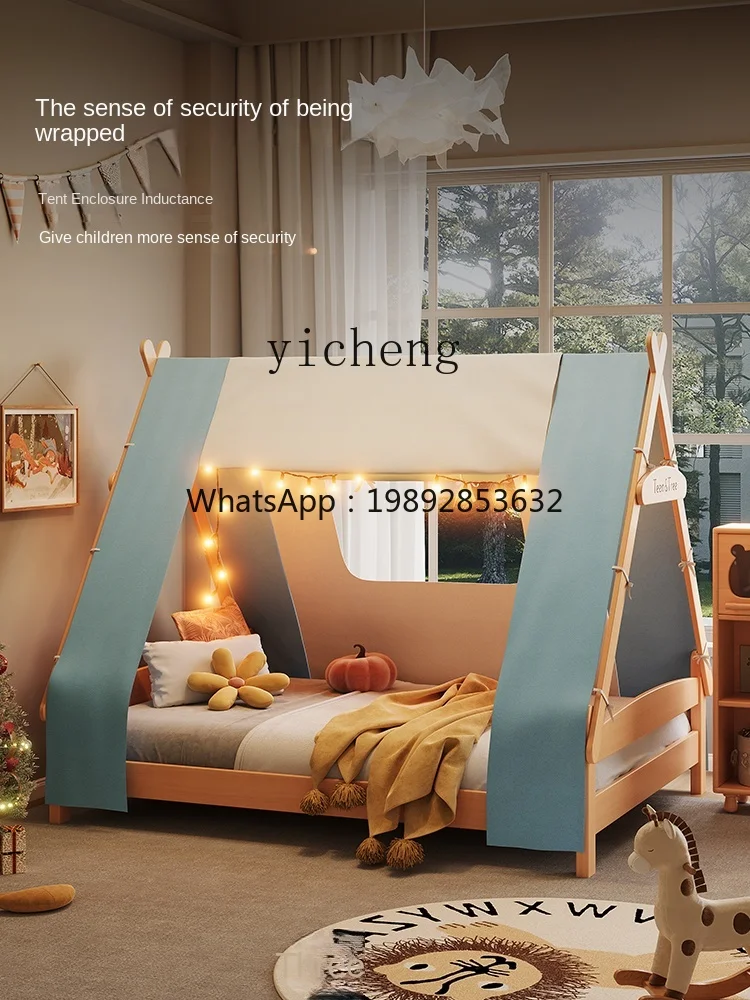 ZZ Solid Wood Children's Tree House Bed Tent Single Child Sweet Tent Bed