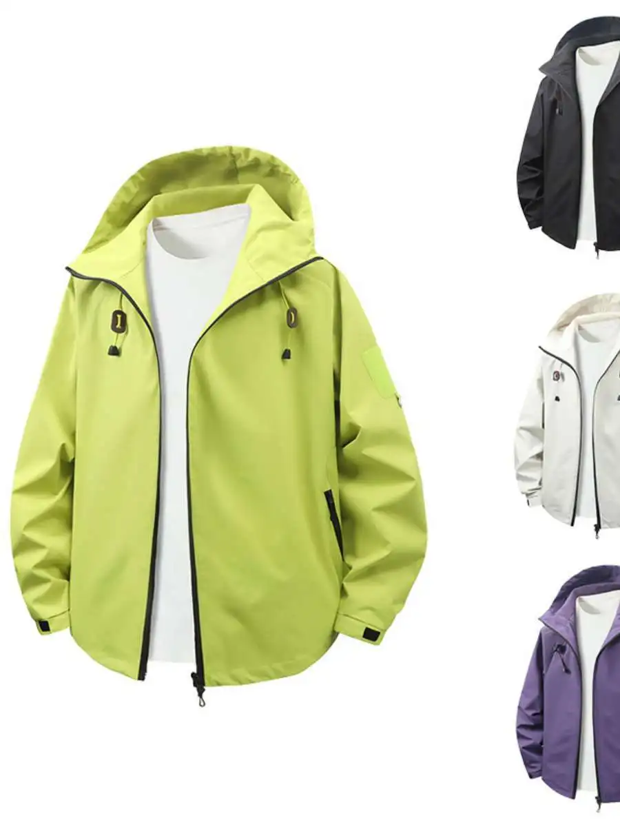 

Ретро-американский рабочий костюм для мужчин и женщин, ветрозащитная и водонепроницаемая куртка для активного отдыха, осенний сезон, полиэстер...