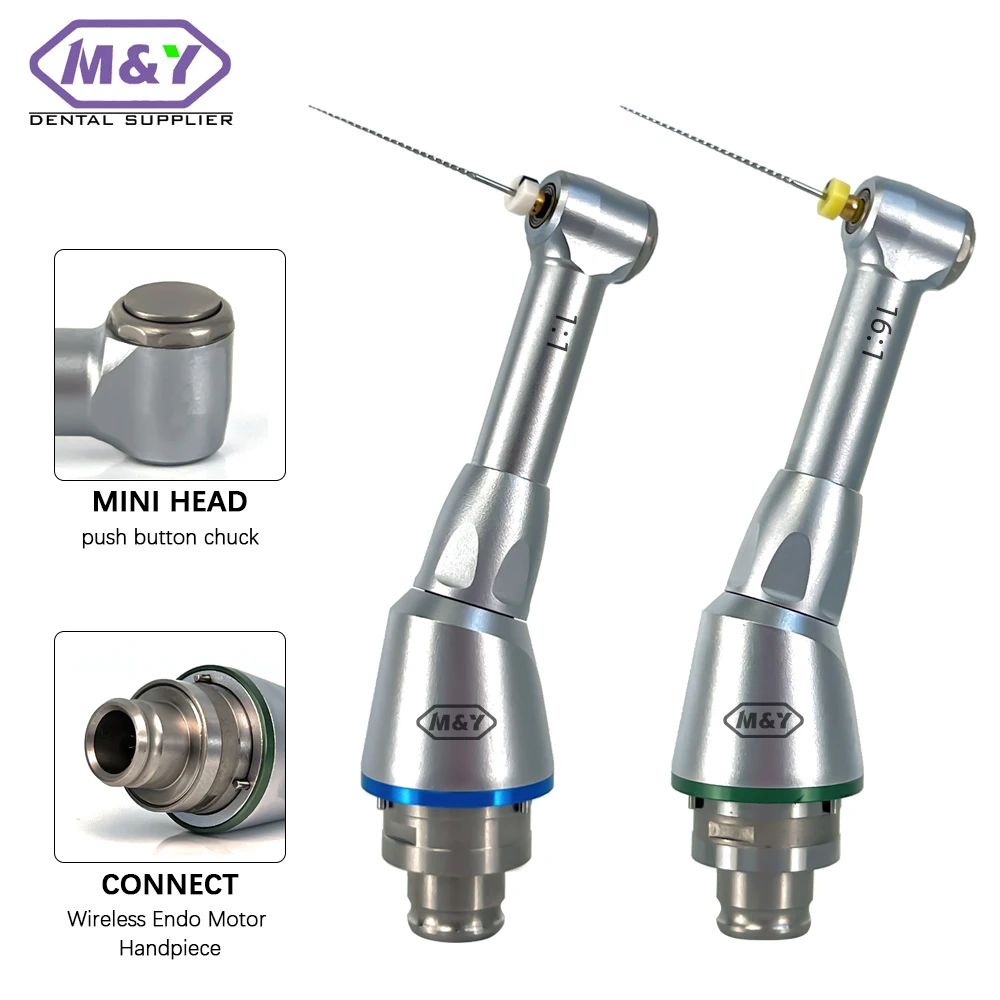 

Free Shipping Dental Contra Angle Endo Head For Engine File Rotor Shaft 1:1 16: 1 Accessory Push Button Motorized