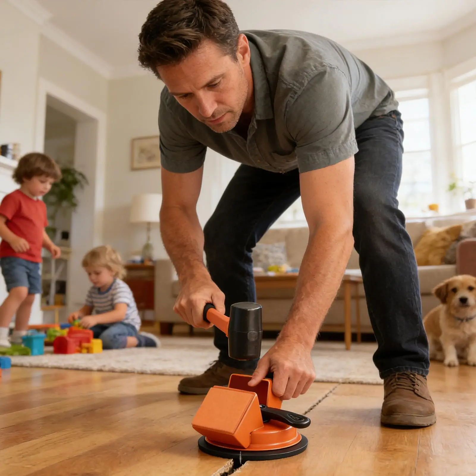 Floor Gap Fixer 45 Degree Heavy Duty Grabber Suction Tool For Floor Gaps For Laminate Wood Tile Repair Alignment Adjustment