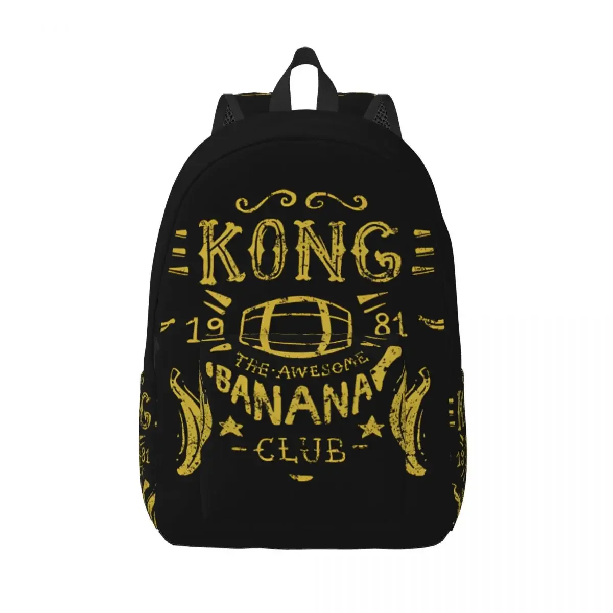 Gift Kong Banana Club Zipper Closure Book Pack D-Donkey Kong Dual-Use Students Laptop Bag Camping