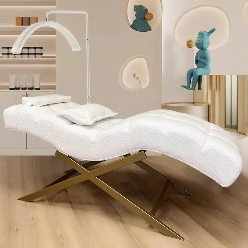 Best Quality Beauty Salon Massage Tables Lay Down Curved Eye Lash Bed Beauty Bed