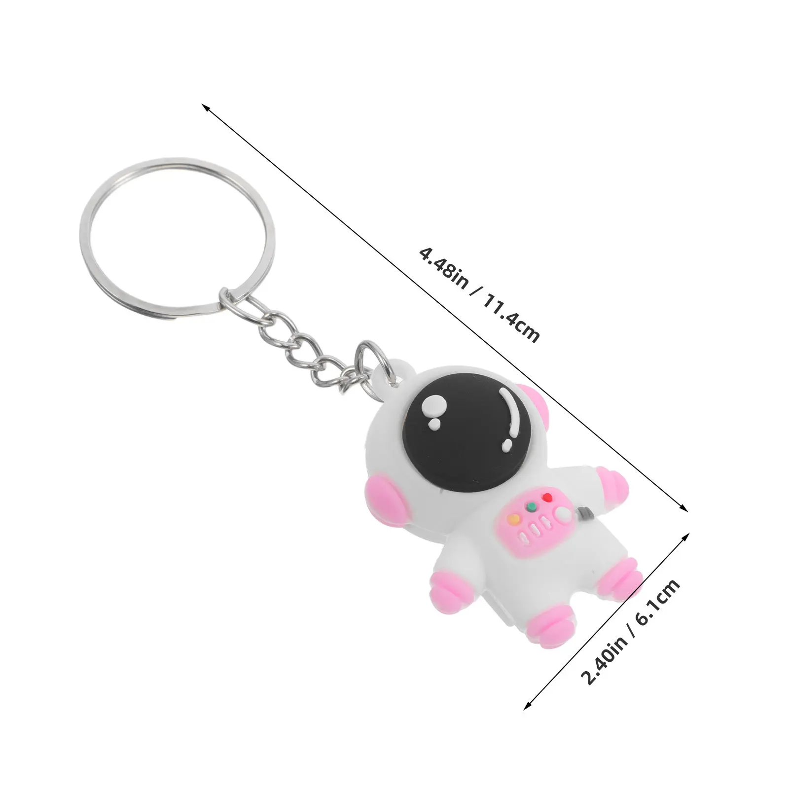 24Pcs Mini Astronaut Keychains Space Spaceman Charms Bag Pendants Outer Space Birthday Party Favors Return Gifts