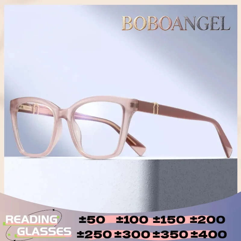 

BOBOANGEL New Fashion Oversize Square Reading Glasses Women Acetate High Quality Prescription Glasses High-End Customization