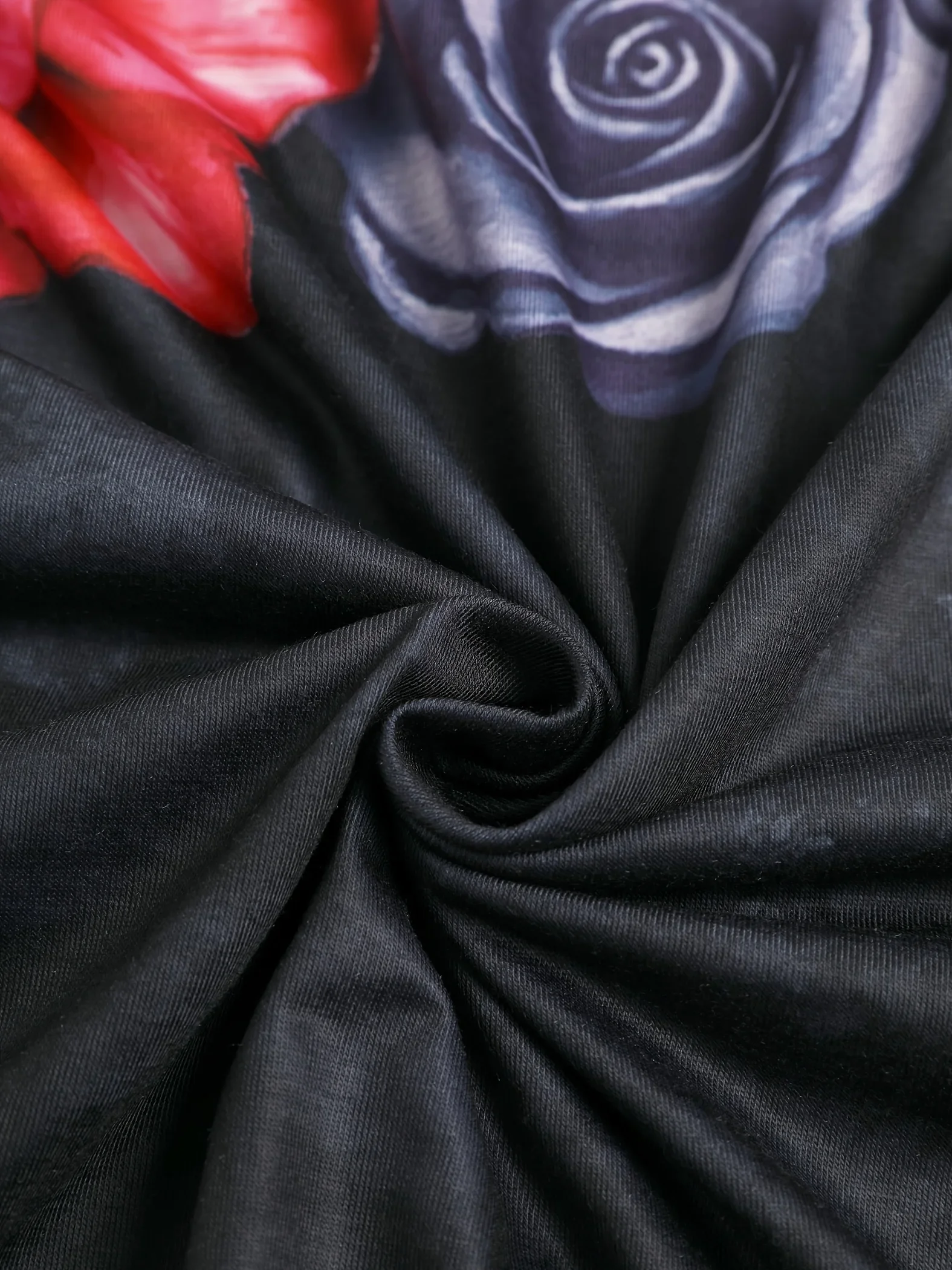Vestido largo con lazo y cuello en V y estampado de calavera de talla grande para mujer, fabricado en poliéster, adecuado para fiestas, festivales, discotecas, etc.