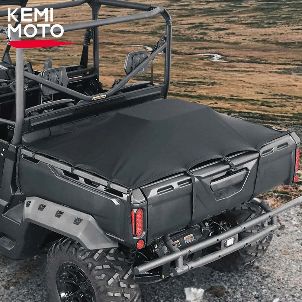 KEMIMOTO Elastic Waterproof Cover UV50+ Soft Rear Cargo Bed Cover for Can am Defender HD5 Max HD7 HD8 HD9 HD10 Full Protection