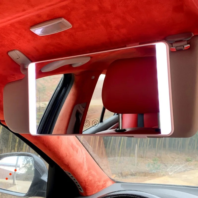 

Automotive Sun Louver Makeup Mirror ledTouch LampCarCo-Driving Tinted Shade Dressing MirrorHD CarMakeup Mirror sun visor mirror