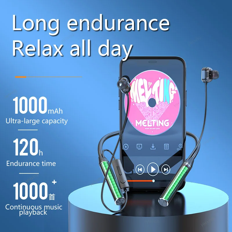 Fones de ouvido sem fio neckband bluetooth fone de ouvido com microphon auriculares esporte fone de ouvido sem fio longa bateria
