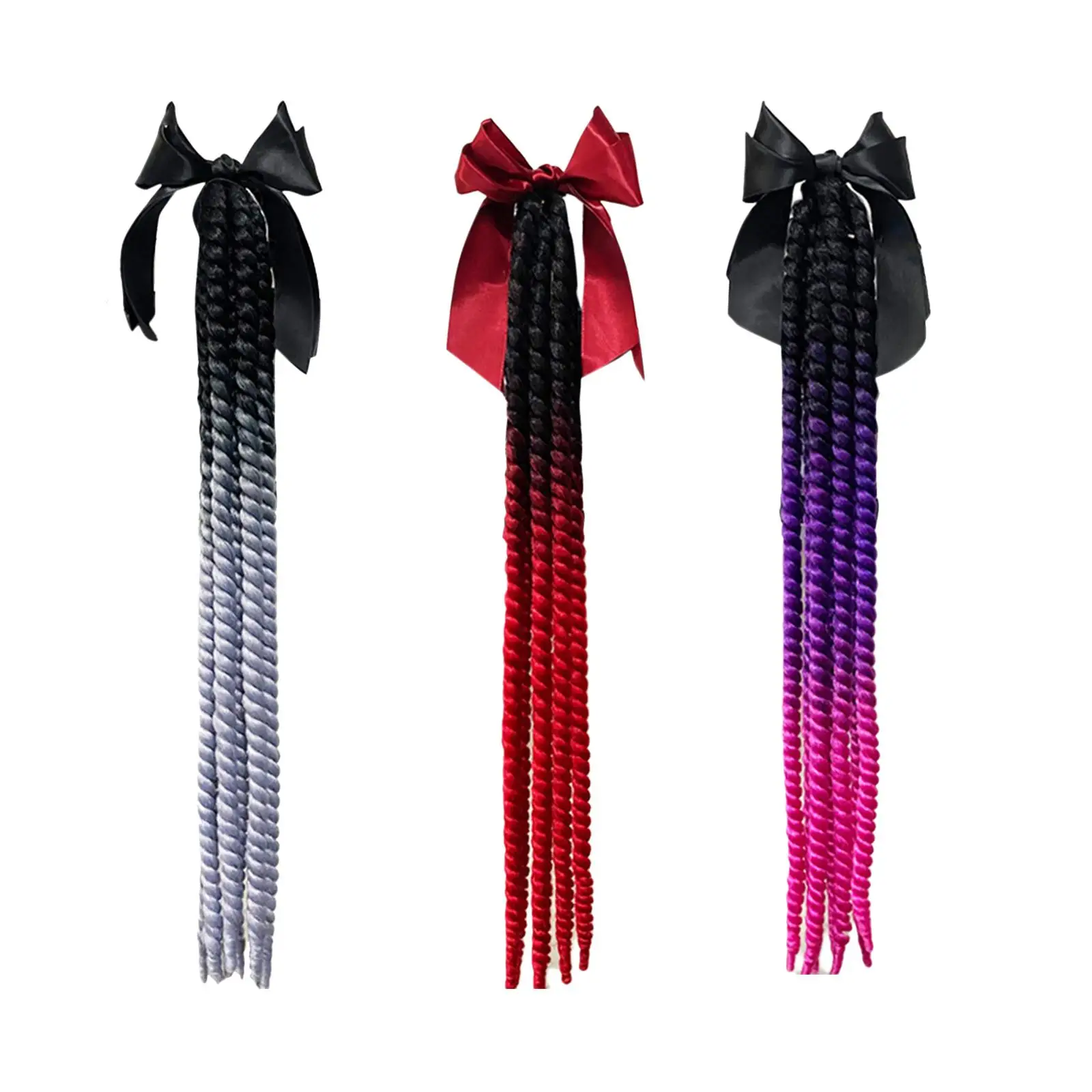 Fiber Ponytail Wig Hair Helmet Pigtail Removable Suction Cup for Motorcycle Helmet Accessories Woman