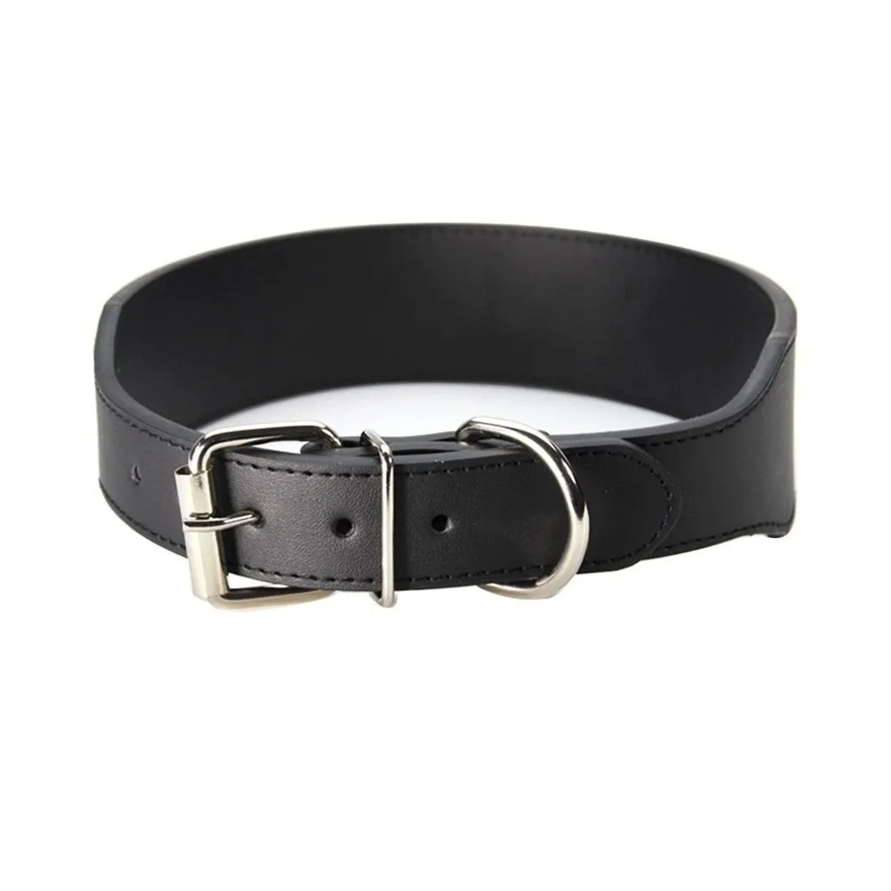 Cómodas collares de cuero de microfibra para perros, L-3XL de 5cm de ancho, correas para el cuello para mascotas, Collar ajustable duradero con forma de pez, Bulldog