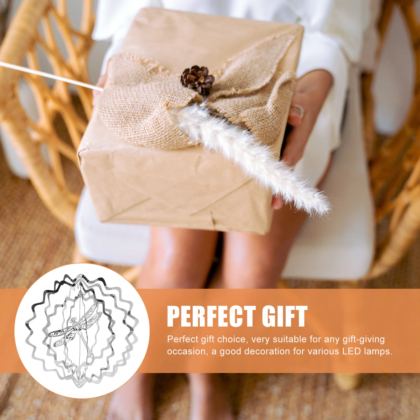 

1 шт., лампа в виде стрекозы, декоративная подвеска из нержавеющей стали, креативная 3D светодиодная лампа, декор для дома, в помещении, художественный кулон, орнамент