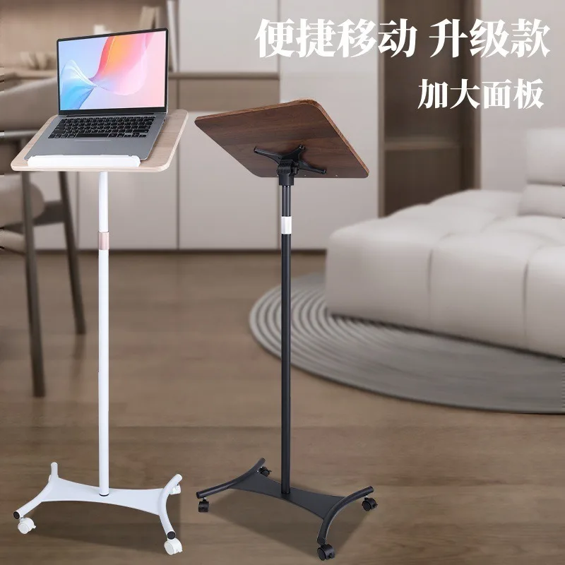 Floor lift desk, removable computer desk, home learning foldable belt wheel