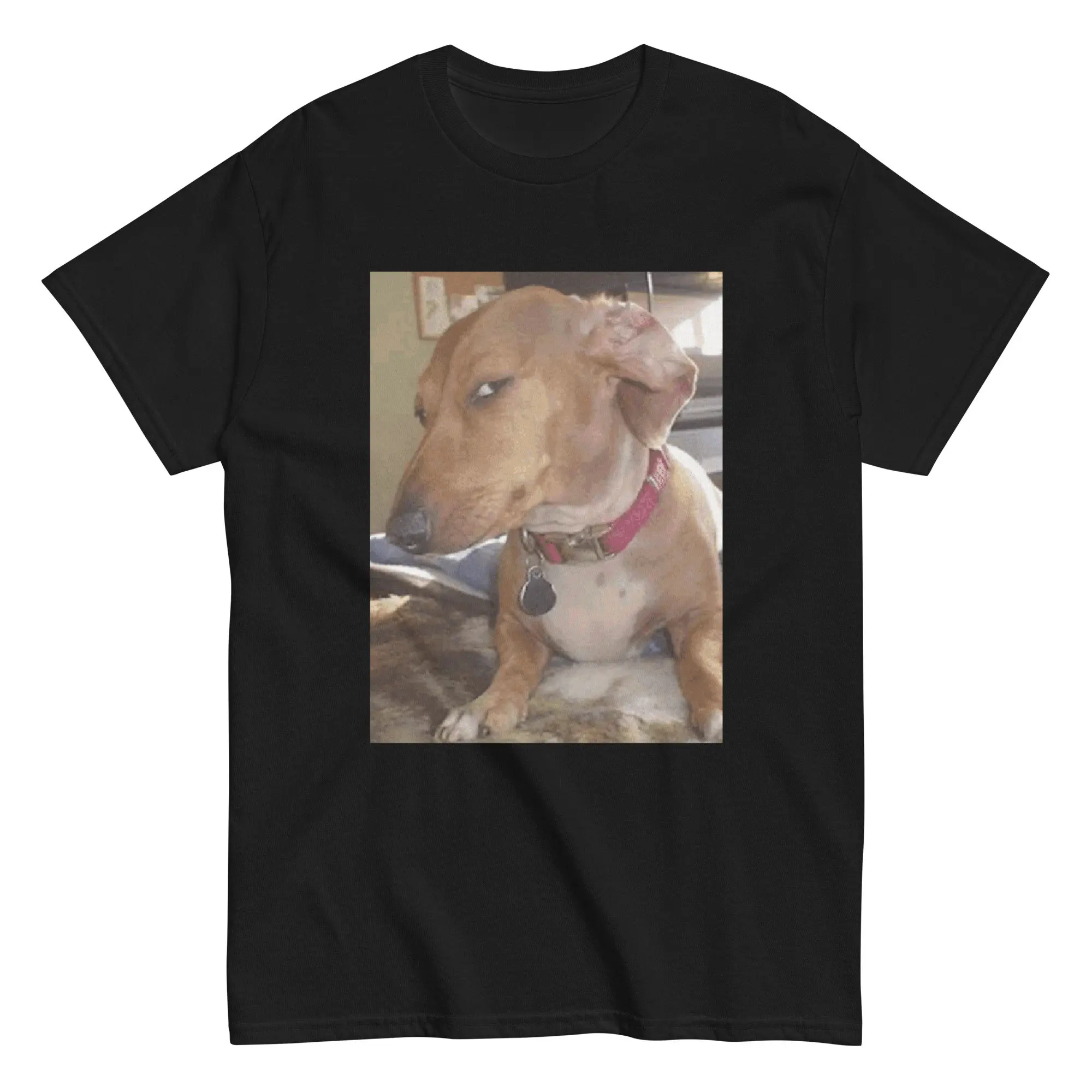 Bomba tische Seite Auge Hund lustige sarkastische wertende Hund Meme T-Shirt