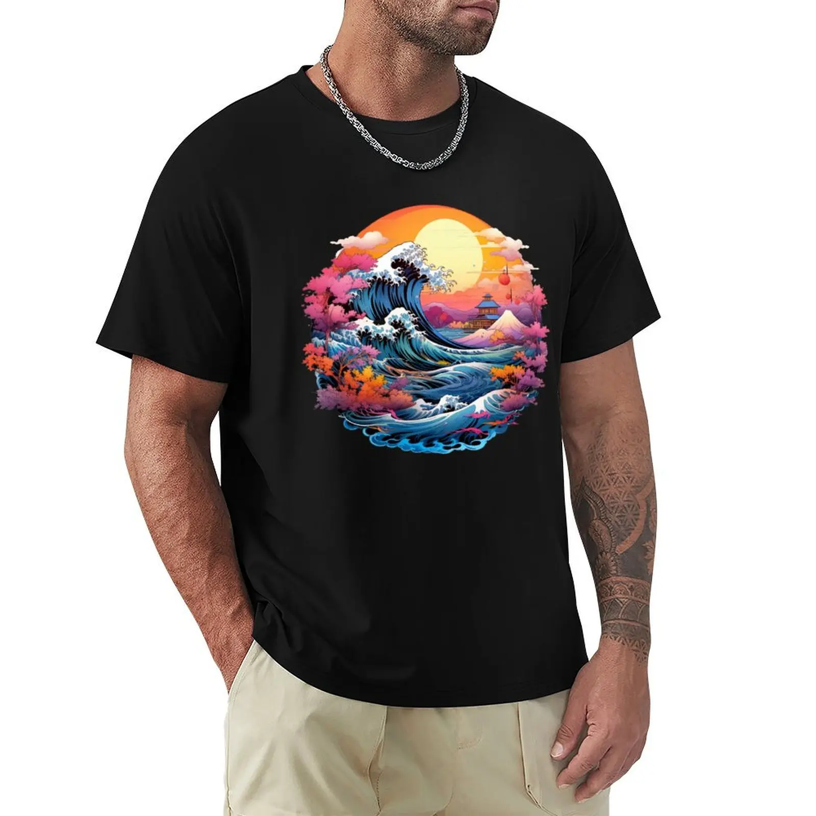 

The Great Retro Wave Classic wave of sea and sky T-Shirt Aesthetic clothing football t shirt tee shirts for men