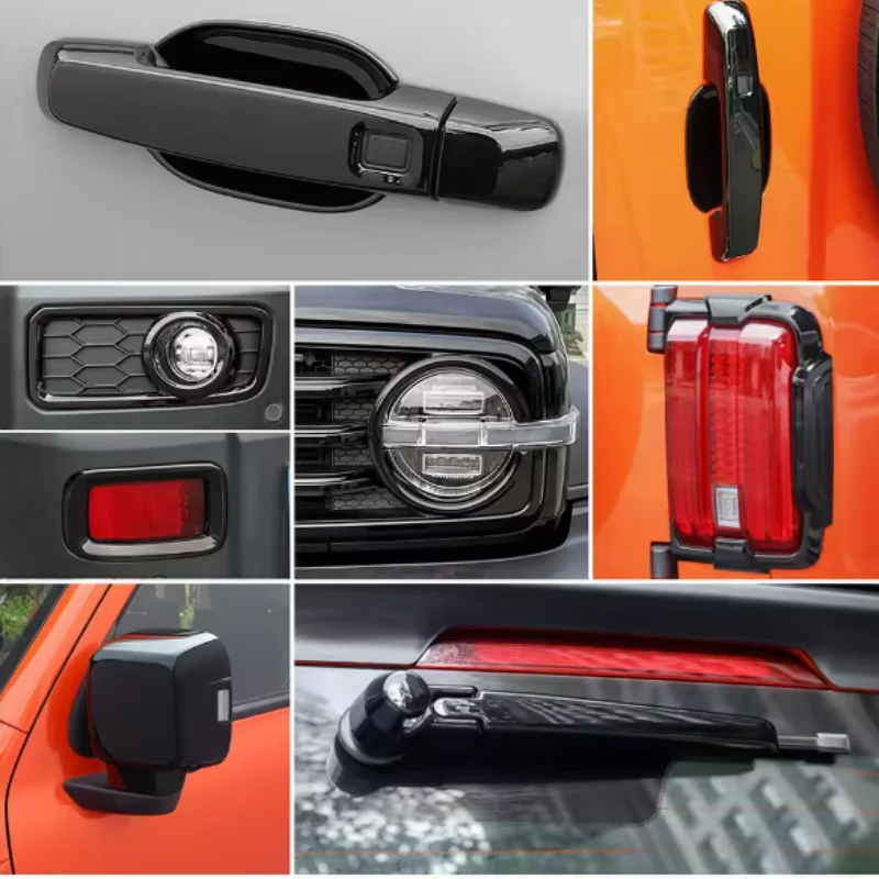 For GWM Great Wall WEY Tank 300 2022 2023 Exterior Accessories ABS Chrome Car Door Knob Protector Door Handle Frame Cover Trim