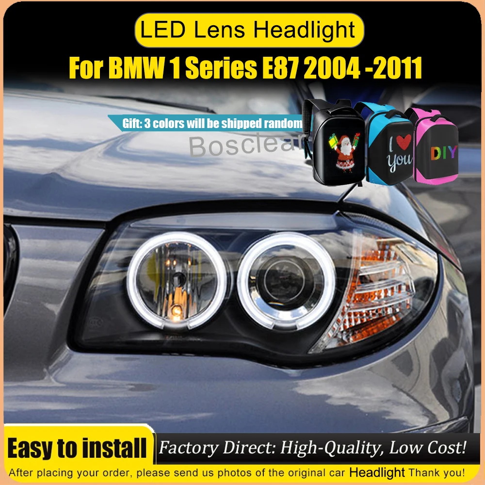 LED Headlights Assembly For BMW 1 Series E87 118 120i 130i 2004-2011 Headlamps Turn signal Daytime Running Lamps Plug and Play