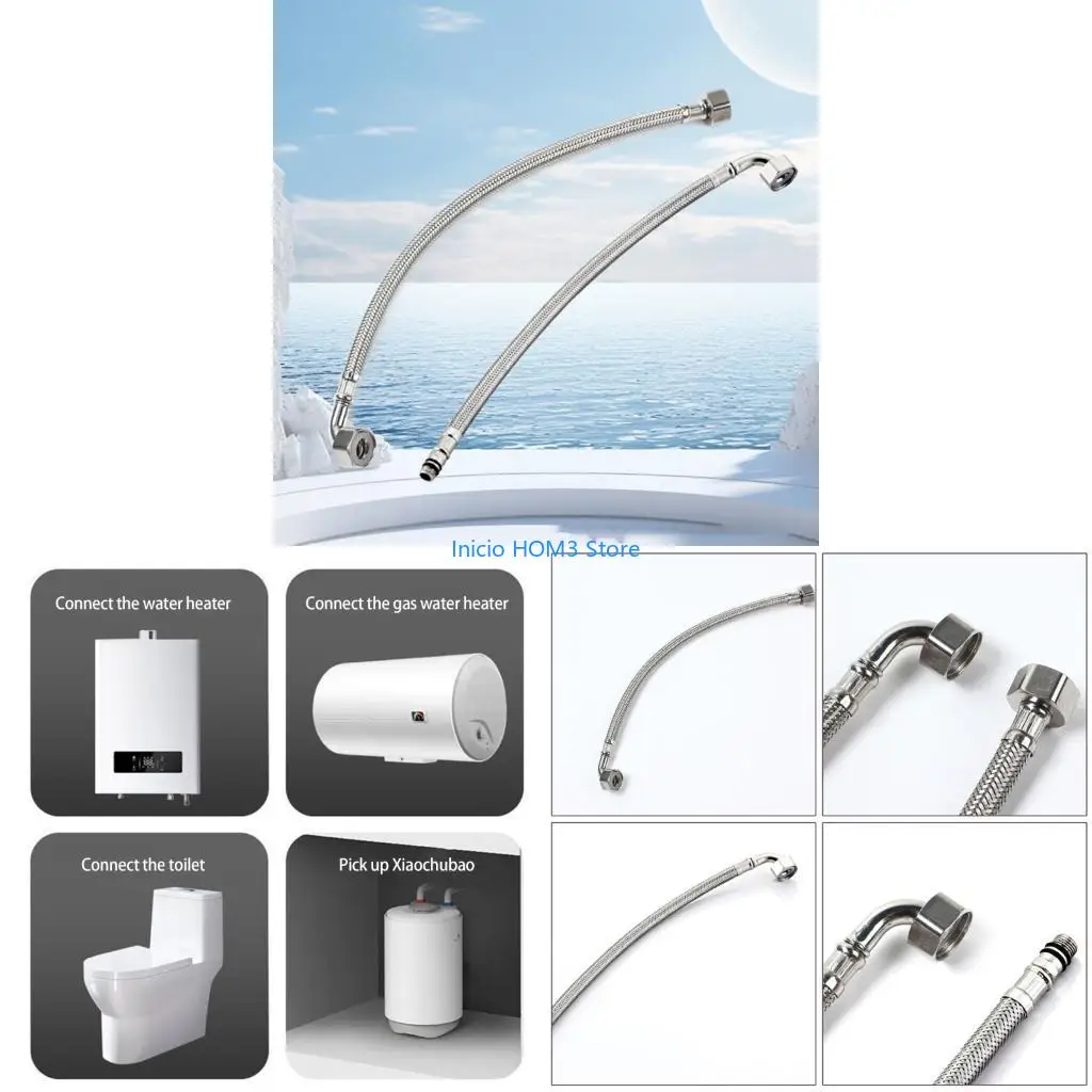 

A5YD Heavy Dutys Steel Plumbing Hose Elbow Joint Flexible Pipe for Bathroom Fittings