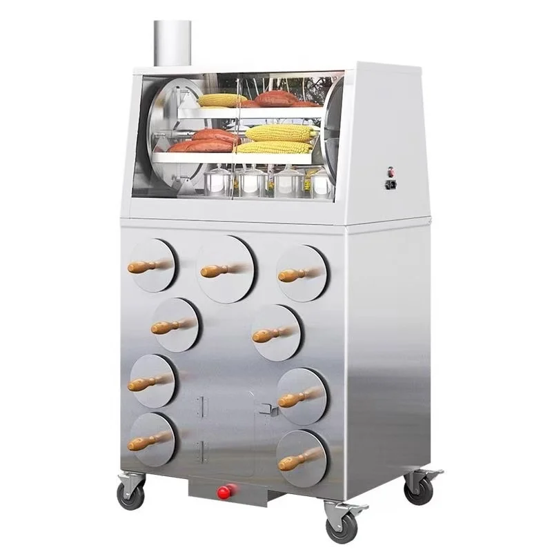 Stainless Steel Sweet Potato Corn Baking Machine Multifunctional Pizza Oven Home Use Oven Roasting Cooking Bread Food