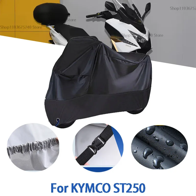 

Motorcycle Full Covers For KYMCO ST250 Car Outdoors Sun Protection Dust No Ear Thickened Oxford Clothcover Accessories