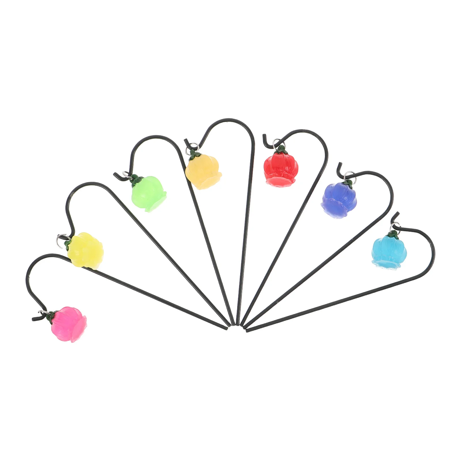 

7Pcs Glow in The Dark Decoration Plug Set Glowing Miniature Flower Stands for Fairy Garden Micro Landscape Dollhouse Ornament