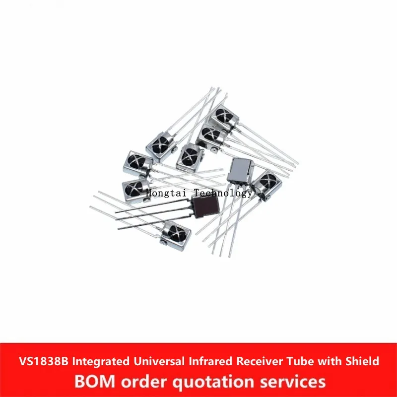 VS1838 VS1838B Receiver connector HX1838 DIP-3 Integrated infrared receiver connector Receiver tube with shielding