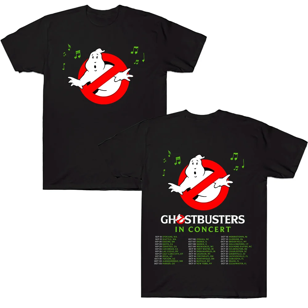 

Футболки Ghostbusters IN CONCERT 2026, хлопковая свободная футболка с короткими рукавами, женская футболка в стиле Харадзюку, мужская одежда, винтажная одежда, повседневная одежда