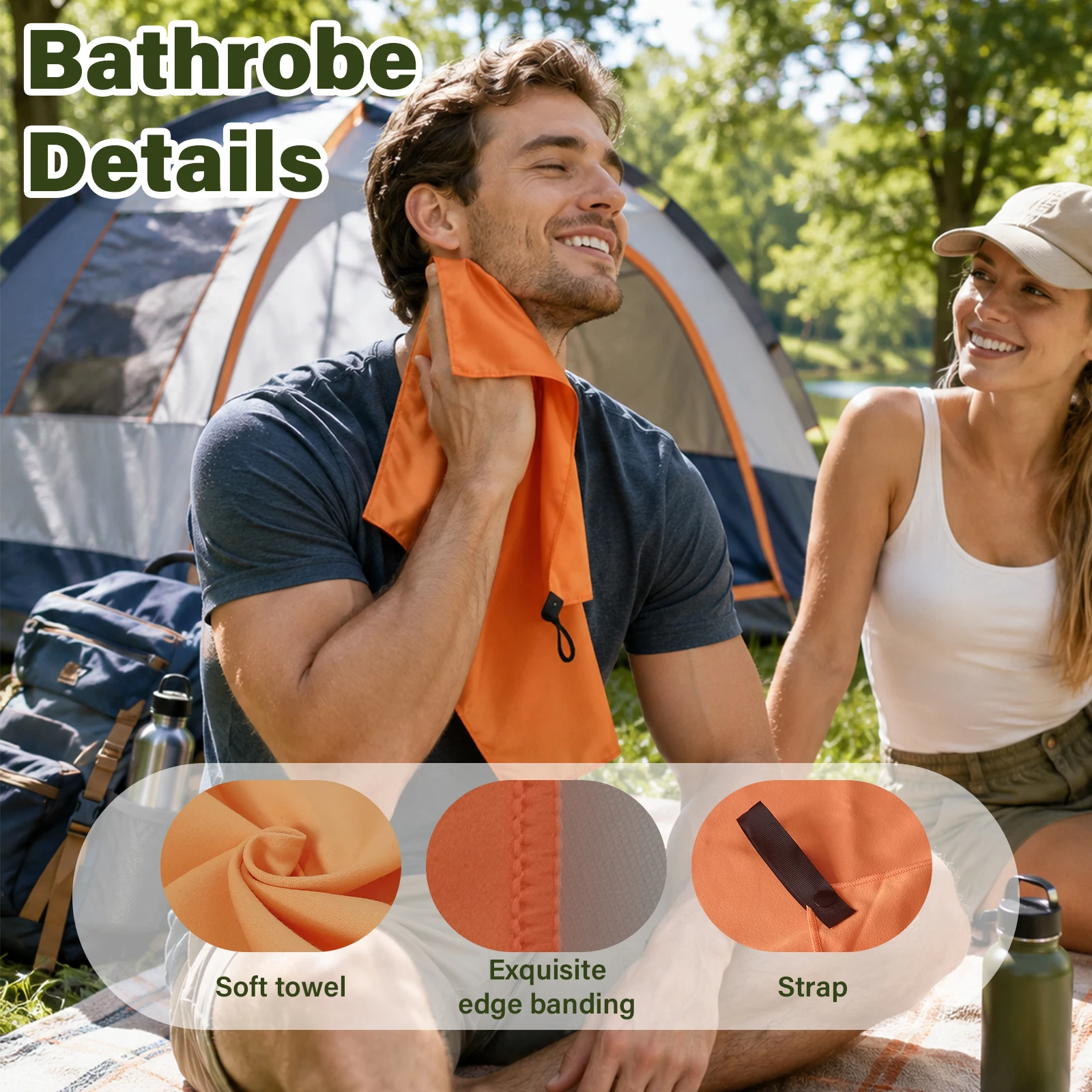 Dual-Surface Fleece Sports Workout Towel Portable Fast-Drying Sweat-Absorbing with Hanging Loop And Mesh Storage Sack for Fitnes