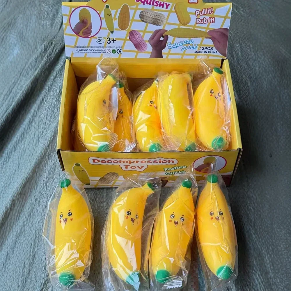 crispySimulatedBananaSoftPinch Relieve Daily Stress and Tension Decompression Slow Rebound Fidget Daily Children Party Gift Toy