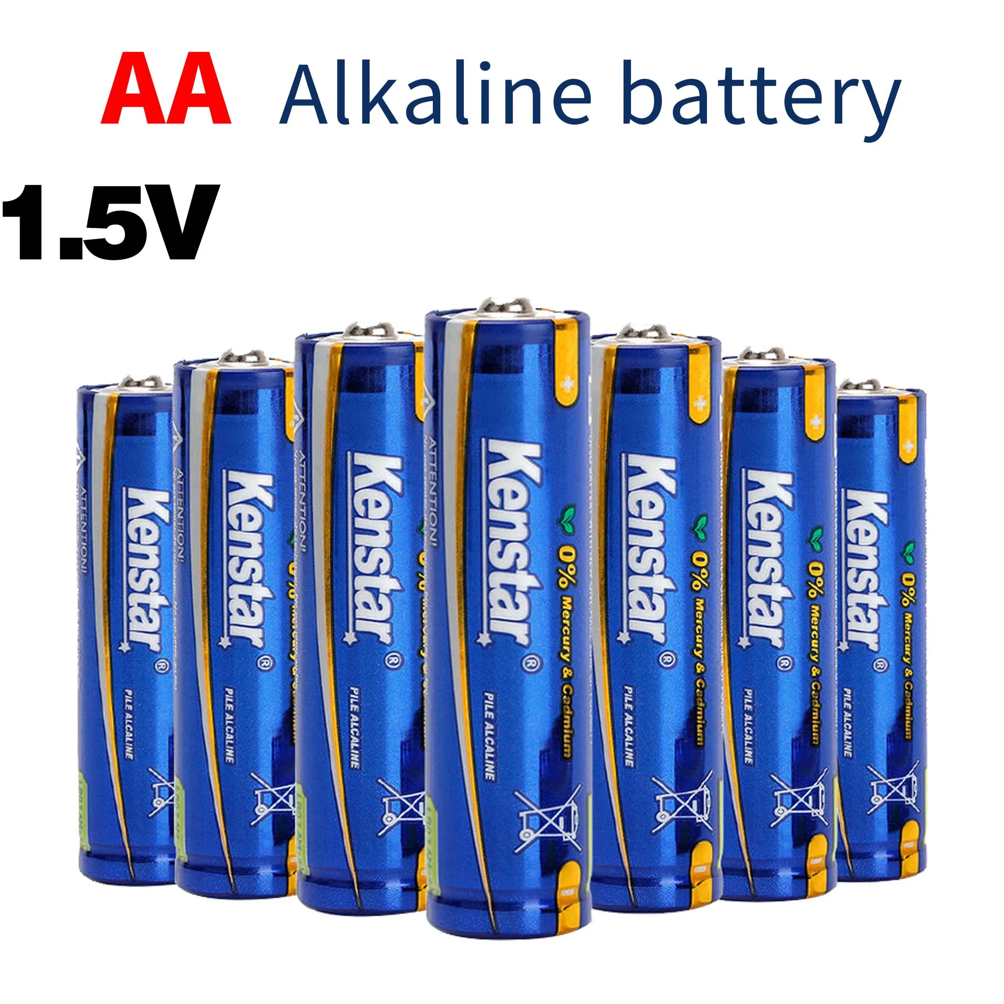 Leak-proof 1.5V AA Alkaline Battery Long-lasting 0% Mercury & Cadmium for Toys Remotes Gamepads Household Use