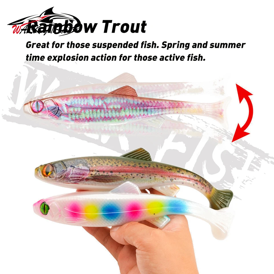 WALK FISH Swimbait Shad cola pala – señuelo blando para lucio