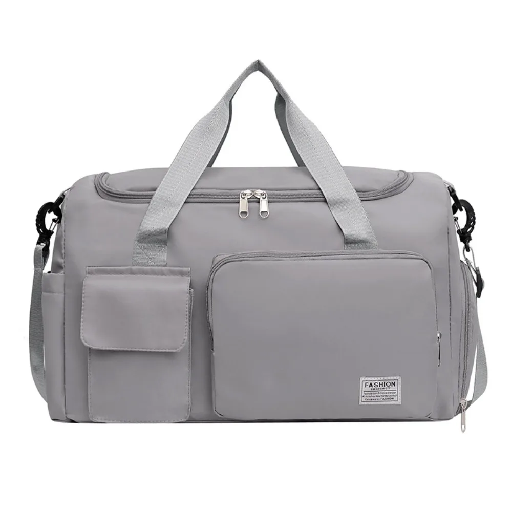 

Oxford Travel Luggage Bag Foldable Sturdy Nylon Duffle Bag Multi-functional with Shoe Compartment Large Capacity Handbag Sports