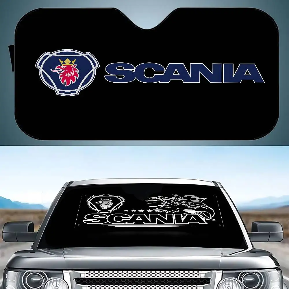 

Sweden Saabs A-Scania-S Car Sunshade Curtains 130x70cm Car SunShade Windshield Cover UV Protection Auto Visor Accessories For Ca