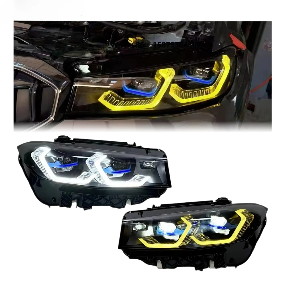 

HETOP G20 Headlights 2023-2025 Dual Color Version G80 3 Series Yellow and White Upgrade LED DRL Lamp Lens Style for