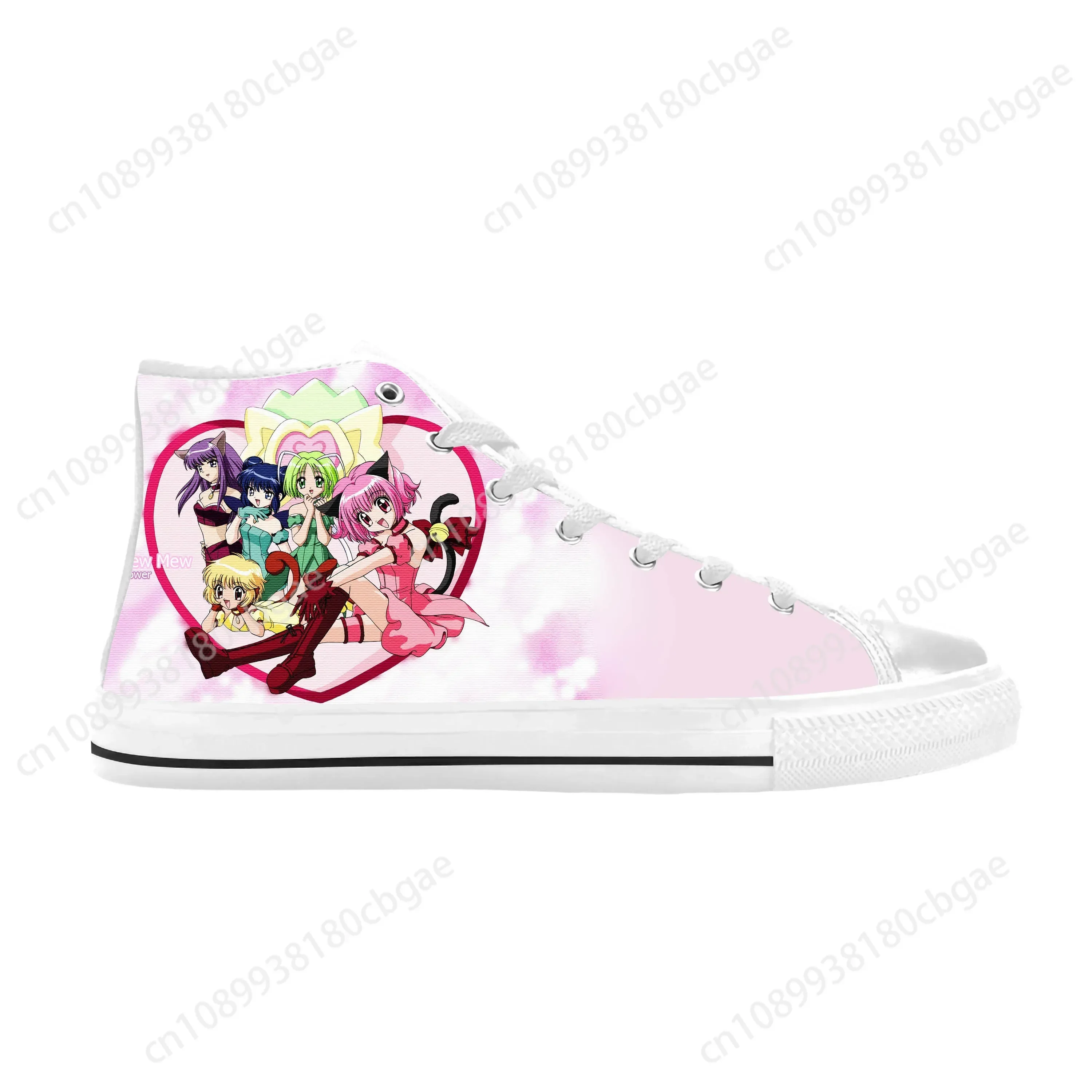 

Tokyo Mew Mew Japanese Anime Cartoon Manga Comic Casual Cloth Shoes High Top Comfortable Breathable 3D Print Men Women Sneakers