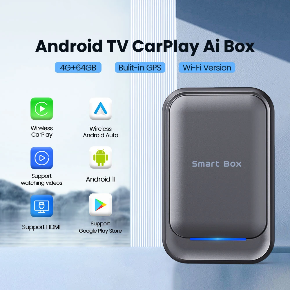 

2024 TIMEKNOW CarPlay AI Box Android System WiFi Version 2.4G+5G Android Auto Wireless CarPlay Adapter GPS 64G FOTA Upgrade