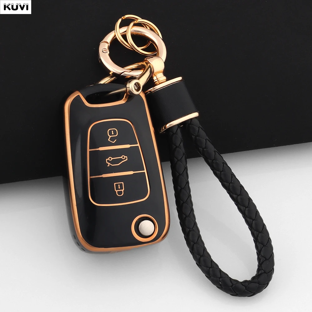 Capa tpu para chave de carro, capa para hyundai i20 i30 ix20 ix35 elantra acento kia sportage rio 3 soul optima ceed pro k5 k2 chaveiro