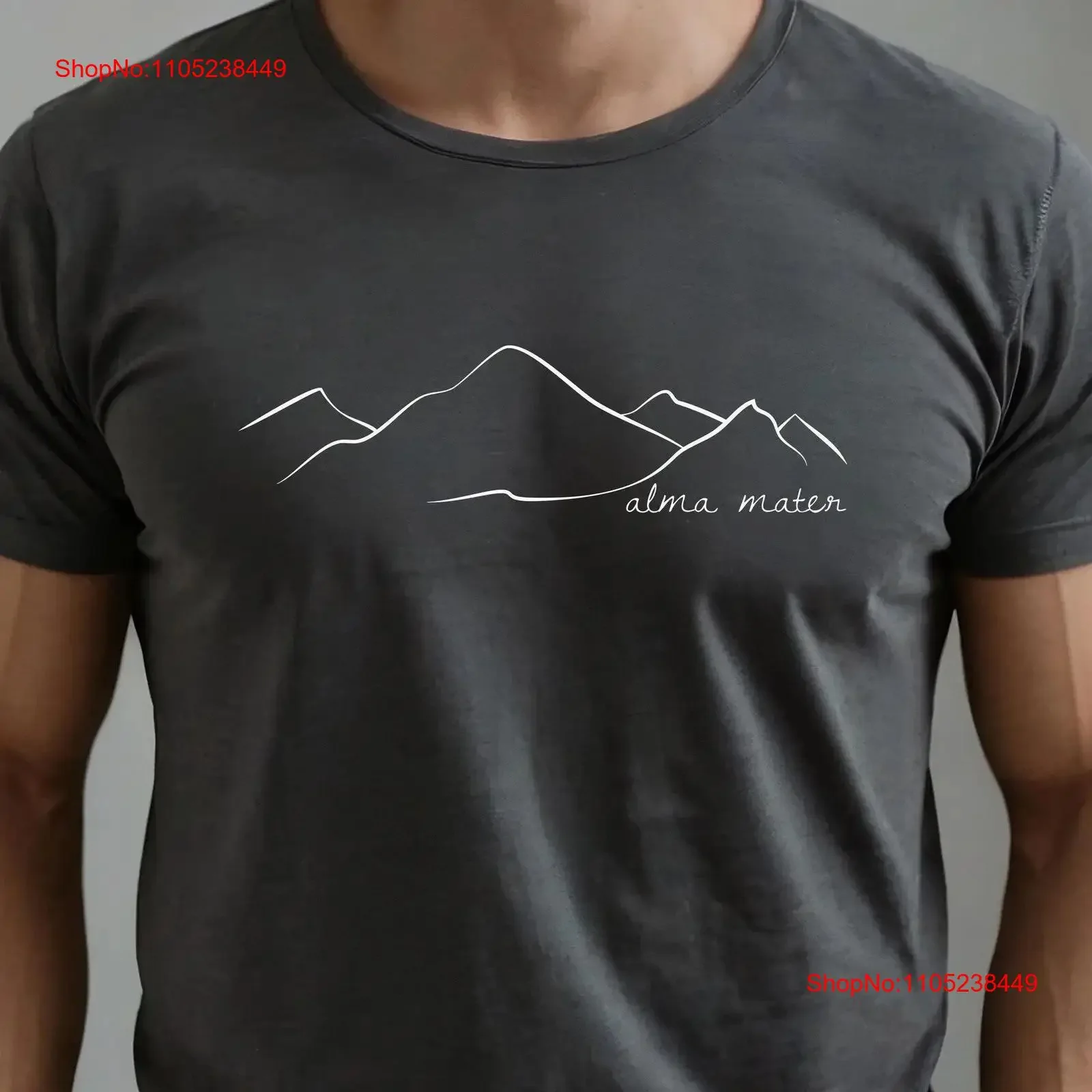 Alma mater T Shirt Hiking Climbing Camping Appalachian Trail Outdoors Nature vintage Washed graphic fashion Slightly