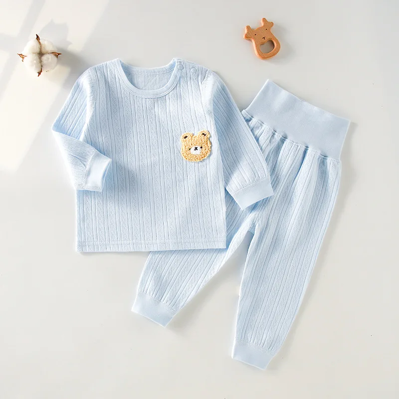 Children\'s 2-Piece Set Of Cotton Underwear Boneless A Baby Long-Sleeved Trousers Clothes Baby Clothing Homewear Pajamas Set