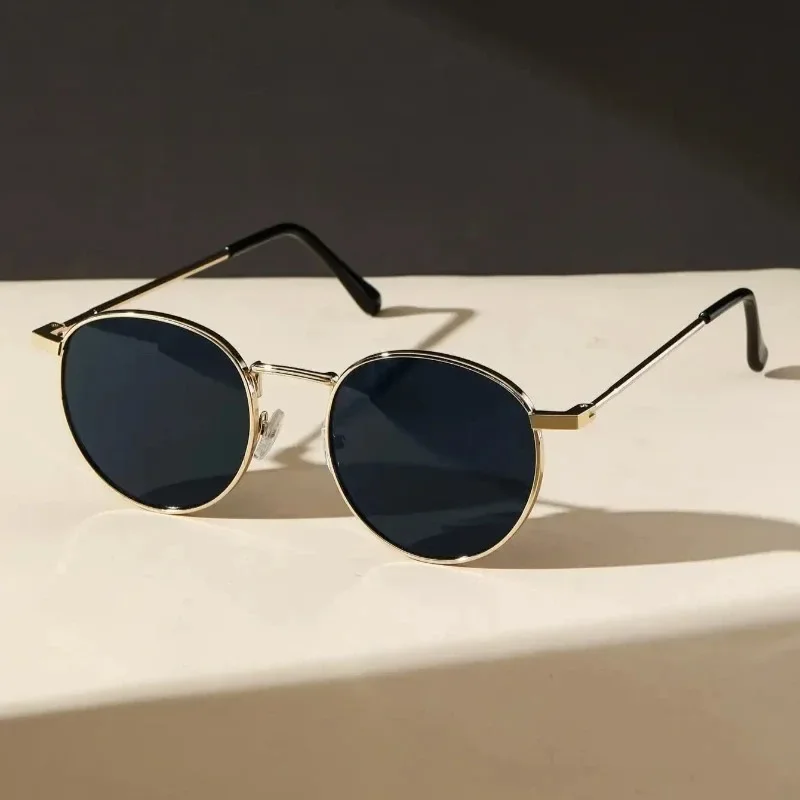 

Sunglasses Women 2025 Classic Vintage Oval Sun Glasses Eyewear Round Mirror Small Metal Frame Oculos De Sol Gafas UV400