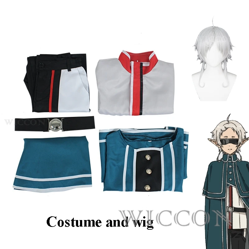 Anime Mushoku Sylphiette Silent Fitts Cosplay Costume Wig Tensei Cosplay Suit Cloak Glasses Halloween Women Roleplay Outfit