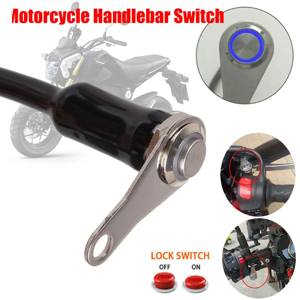 

12V LED Aluminum Alloy Motorcycle Handlebar Switch Reset Manual Return Button Engine ON-OFF Waterproof Motorcycle Accessories