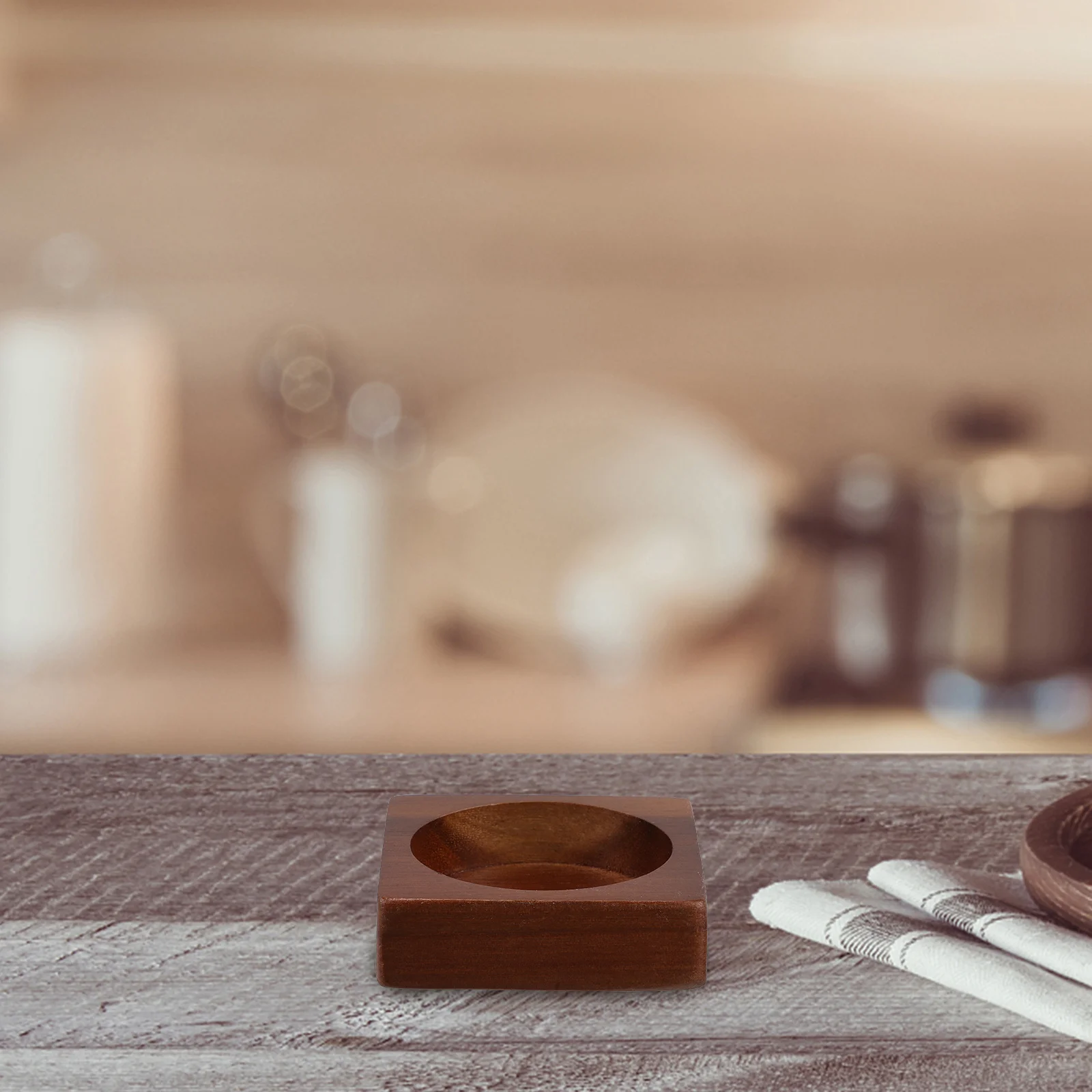 

Fine Craftsmanship Wooden Base for Grinders and Spices Keeps Countertops Clean Organized Wood Pepper Salt Grinder Tray