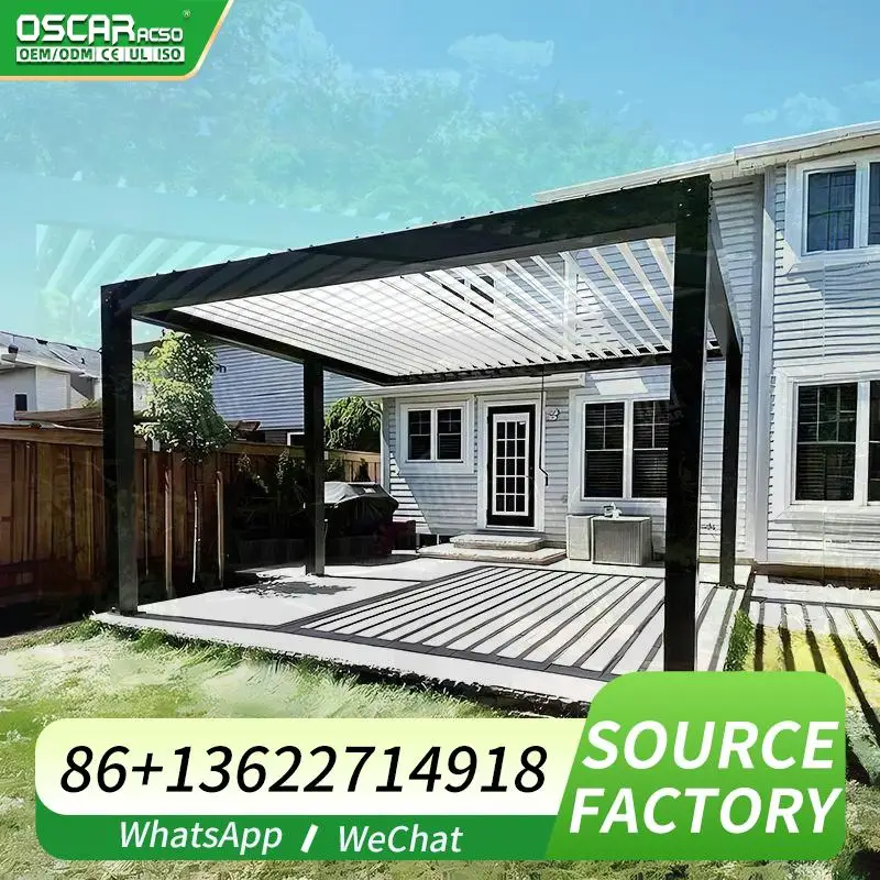 

Bioclimatic 6x4 Manual Remote Control Sun Shade Outdoor Custom Aluminium for Garden Patio Balcony Pergola