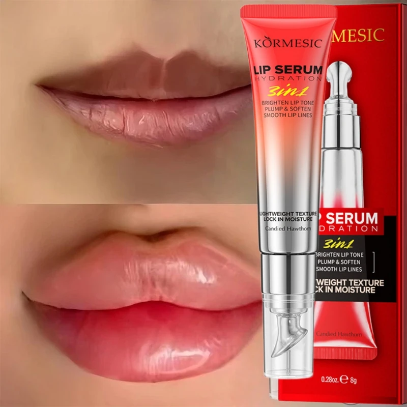 3-in-1Instant Plumping Lip Essence Oil Increase Lip Elasticity Long-lasting Nourishing Moisturize Sexy Plumper Lips Beauty Gloss