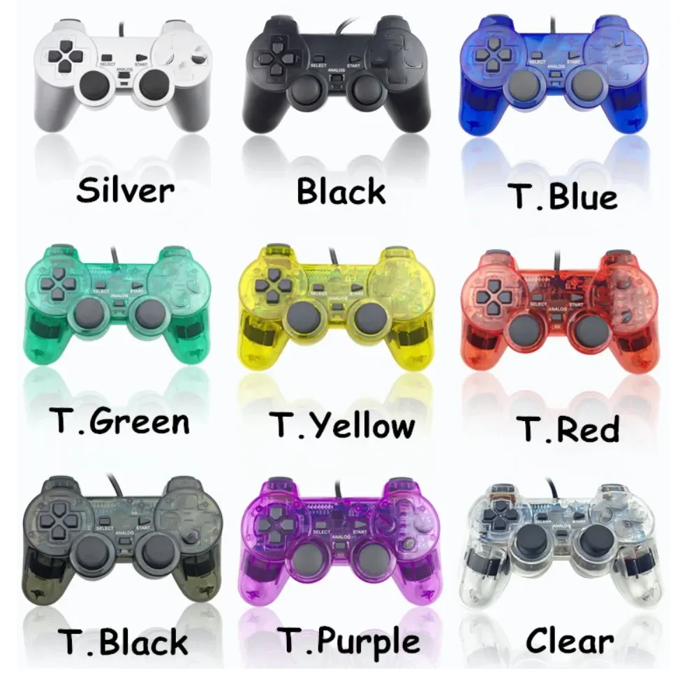 

Wired Gamepad for Sony PS2 Controller for Mando PS1/PS2 Joystick for plasystation Double Vibration Shock Joypad Wired Controle