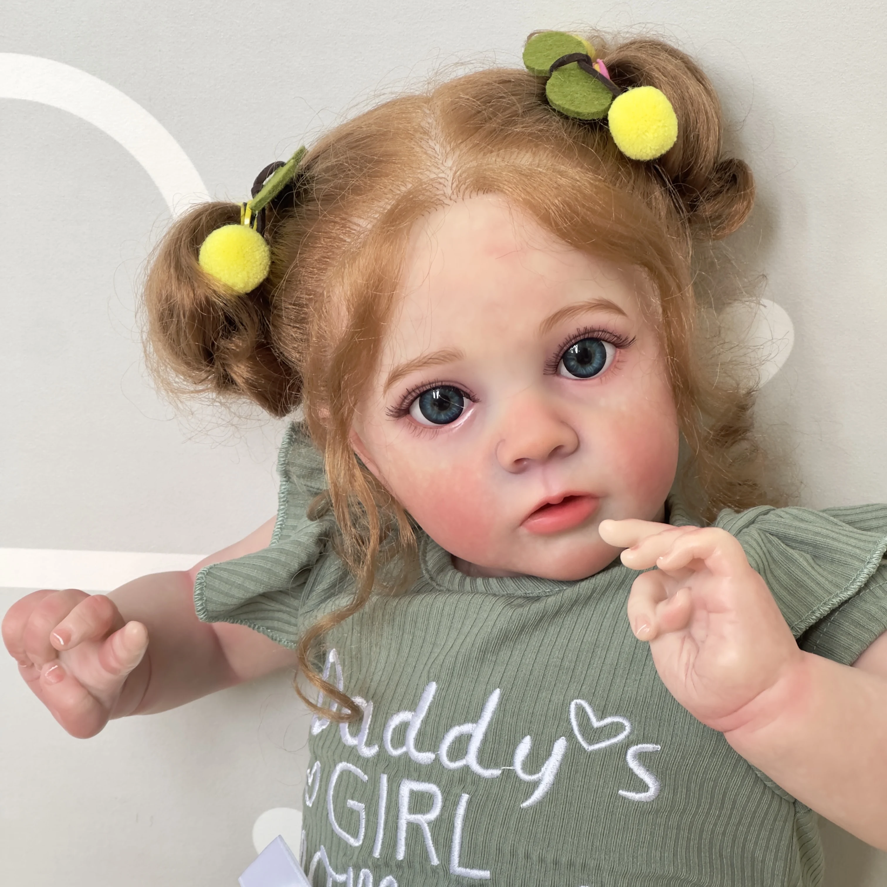 

60CM Bebe Reborn Toddler Girl Doll Missy Finished Doll Hand Paint Bebe Doll 3D skin multiple Layers Painting Visible Veins